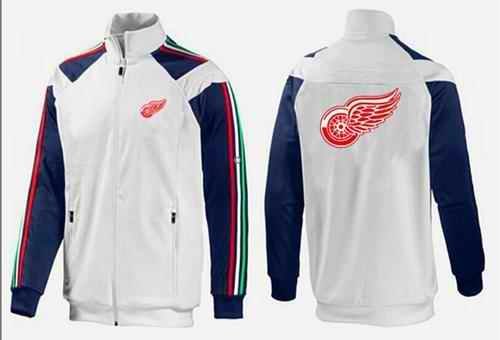 NHL Detroit Red Wings Zip Jackets White-2