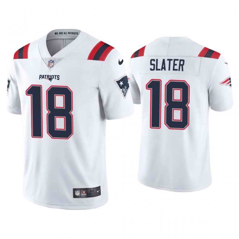 Men's New England Patriots #18 Matthew Slater 2020 White Vapor Untouchable Limited Stitched NFL Jersey