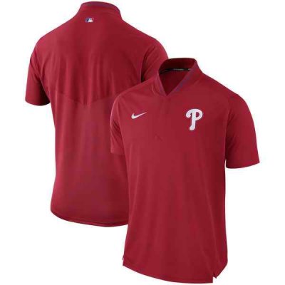 Men's Philadelphia Phillies Red Authentic Collection Elite Performance Polo