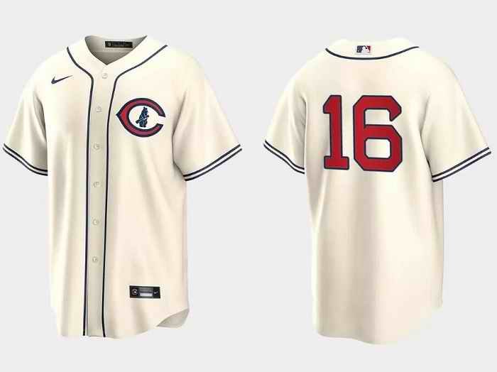 Men's Chicago Cubs #16 Patrick Wisdom 2022 Cream Field of Dreams Cool Base Stitched Baseball Jersey