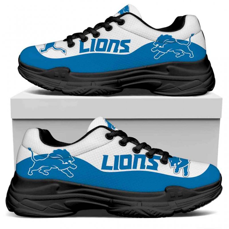 Women's Detroit Lions Edition Chunky Sneakers With Line 001