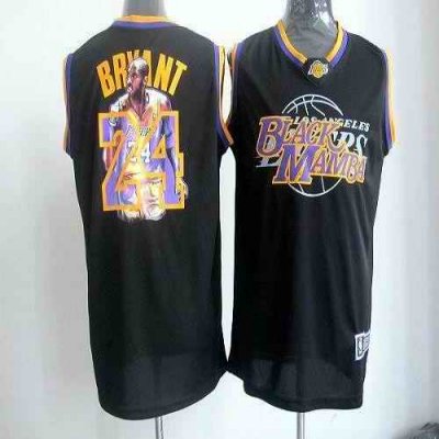 Lakers #24 Kobe Bryant Black Notorious Stitched NBA Jersey