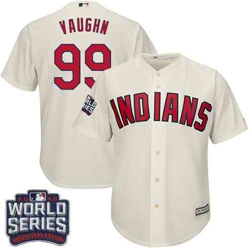 Indians #99 Ricky Vaughn Cream Alternate 2016 World Series Bound Stitched Youth MLB Jersey