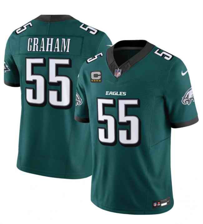 Men's Philadelphia Eagles #55 Brandon Graham Green 2024 With 4-Star C Patch F.U.S.E. Vapor Untouchable Limited Stitched Football Jersey