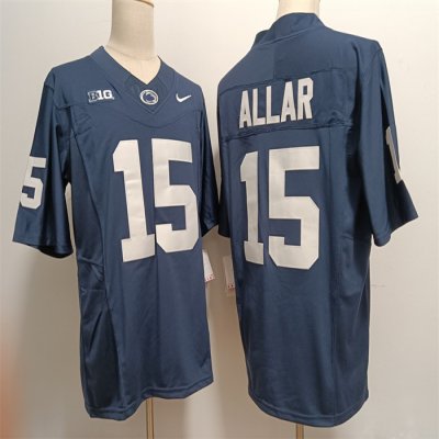 Men's Penn State Nittany Lions #15 Drew Allar Navy F.U.S.E Stitched Jersey