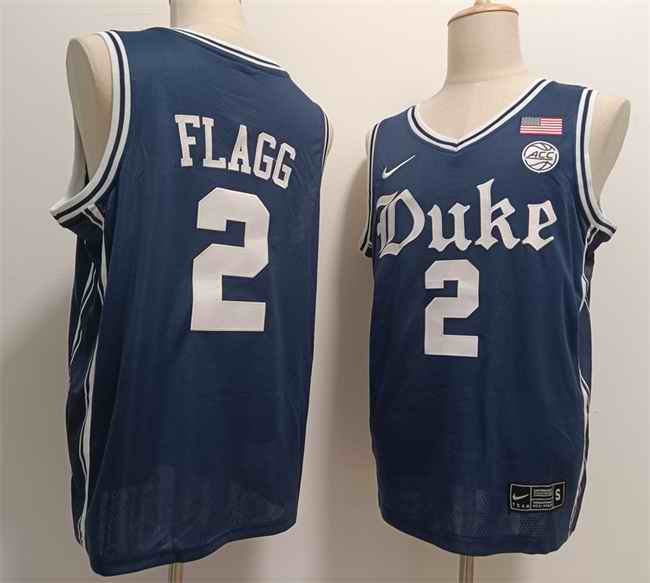 Men's Duke Blue Devils #2 Cooper Flagg Navy Stitched Basketball Jersey