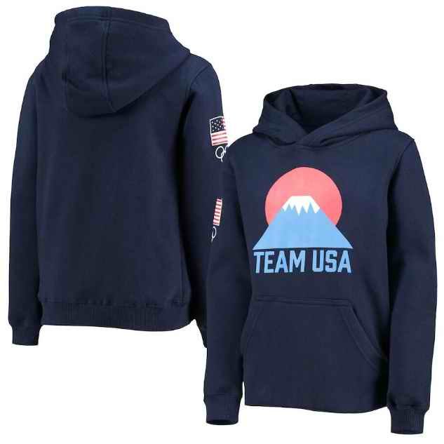 Men's Team USA Navy Sun and Mountain Pullover Hoodie