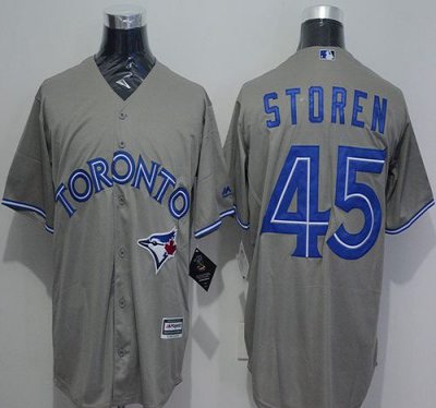 Blue Jays #45 Drew Storen Grey New Cool Base Stitched MLB Jersey