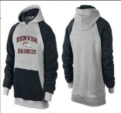 Denver Broncos Heart & Soul Pullover Hoodie Grey & Black