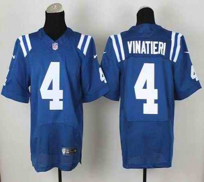 Nike Colts #4 Adam Vinatieri Royal Blue Team Color Men's Stitched NFL Elite Jersey