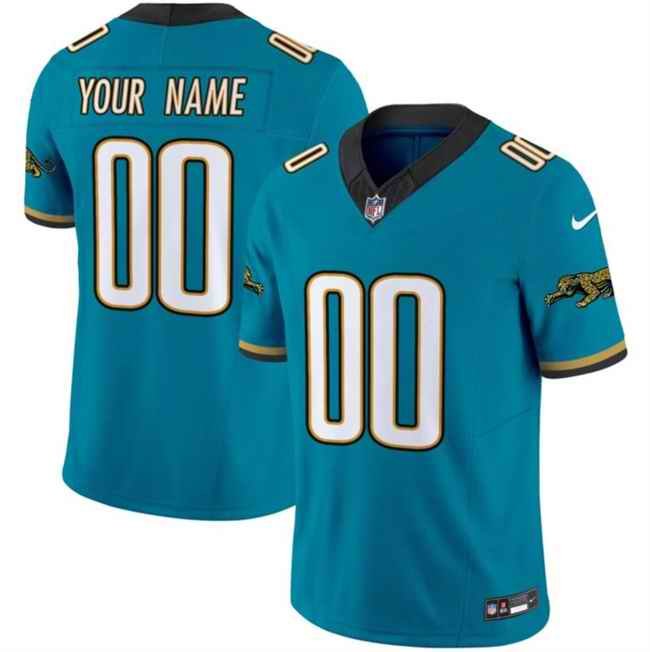 Youth Jacksonville Jaguars Active Player Custom Teal 2024 F.U.S.E. Prowler Throwback Vapor Limited Stitched Football Jersey