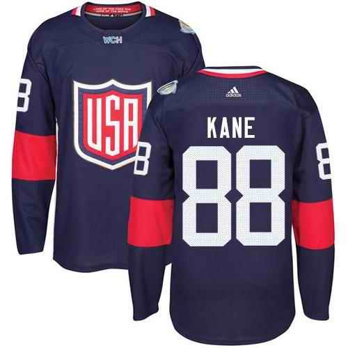 Team USA #88 Patrick Kane Navy Blue 2016 World Cup Stitched NHL Jersey