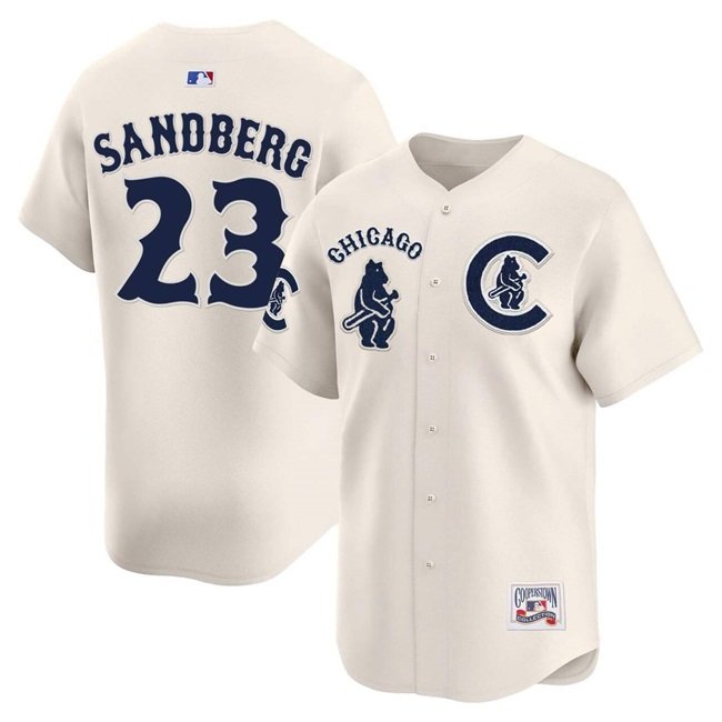 Men's Chicago Cubs #23 Ryne Sandberg Cream Special Vapor Premier Limited Stitched Baseball Jersey