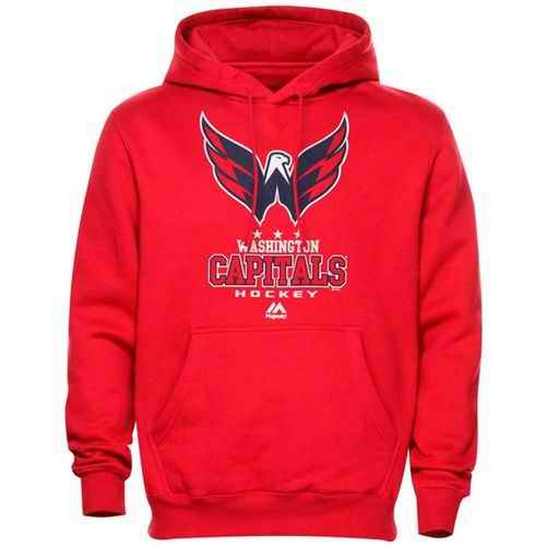 Washington Capitals Majestic Critical Victory VIII Fleece Hoodie Red