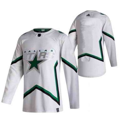 Men's Dallas Stars Blank 2020/21 White 2020-21 Reverse Retro Stitched Jersey