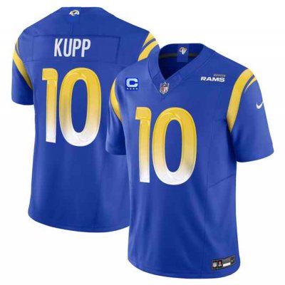 Men's Los Angeles Rams #10 Cooper Kupp Blue 2023 F.U.S.E. With  4-Star C Patch Vapor Untouchable Limited Stitched Football Jersey