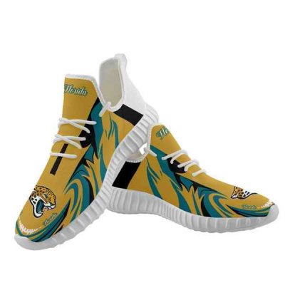 Women's Jacksonville Jaguars Mesh Knit Sneakers/Shoes 008