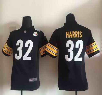 Nike Steelers #32 Franco Harris Black Team Color Youth Stitched NFL Elite Jersey