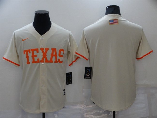 Men's Texas Longhorns Blank Cream Vapor Untouchable Stitched Jersey