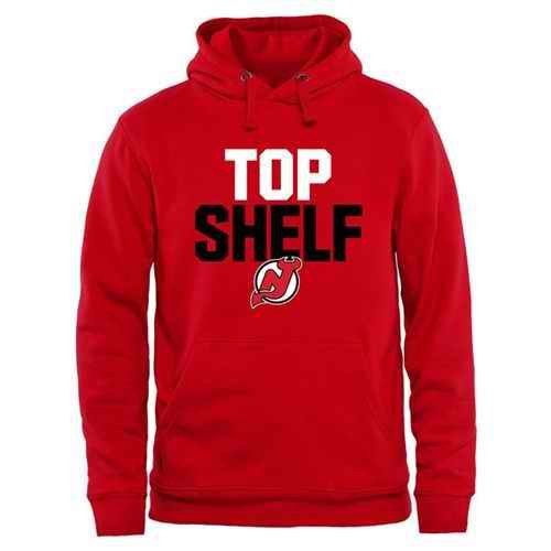 New Jersey Devils Top Shelf Pullover Hoodie Scarlet