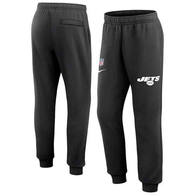 Men's New York Jets Black Chop Block Fleece Sweatpants