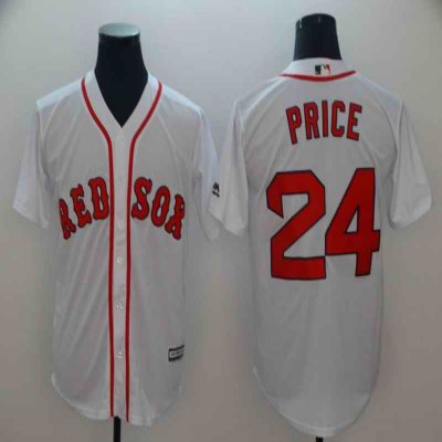 Men's Boston Red Sox #24 David Price Majestic White Cool Base Player Stitched MLB Jersey