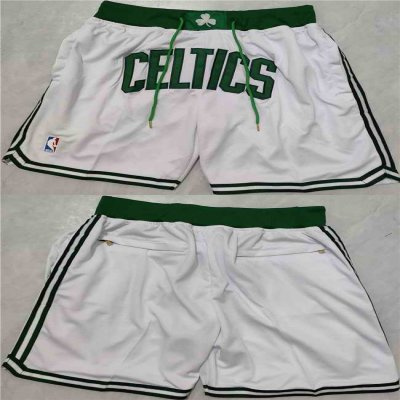 Men's Boston Celtics White Shorts (Run Small)