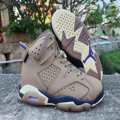 Men's Running Weapon Air Jordan 6 Brown Shoes 066