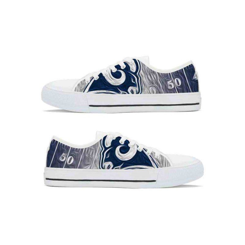 Women's Los Angeles Rams Low Top Canvas Sneakers 004