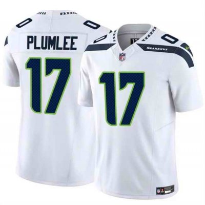 Men's Seattle Seahawks #17 John Rhys White 2024 F.U.S.E Vapor Limited Stitched Football Jersey